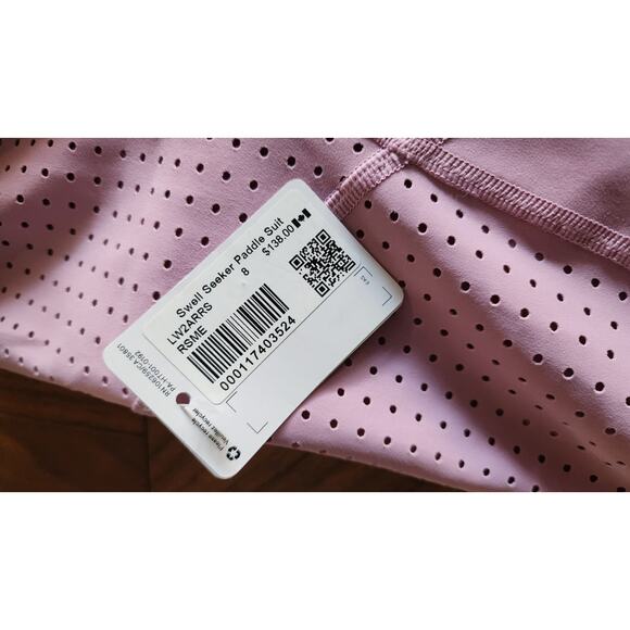 NWT Lululemon Swell Seeker Paddle Suit Rose Mellow one piece swimsuit Sz 8 surf - Picture 8 of 13